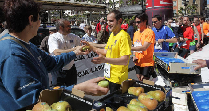 Peras de Rincón de Soto para reponer fuerzas en la Media Maratón de La Rioja